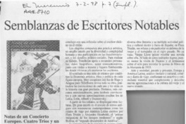 Semblanzas de escritores notables  [artículo] Patricio Lizama.