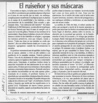 El ruiseñor y sus máscaras  [artículo] Gregorio Cádiz.