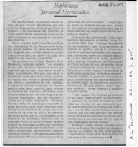 Biblioteca Juvenal Hernández  [artículo].