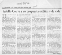Adolfo Couve y su propuesta estética y de vida  [artículo] Julio Cid Báez.
