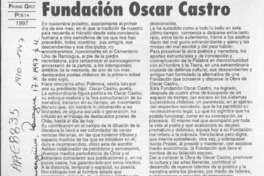 Fundación Oscar Castro  [artículo] Frans Griz.