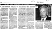 Cervantes captó el espíritu del hombre  [artículo] Marco Herrera.