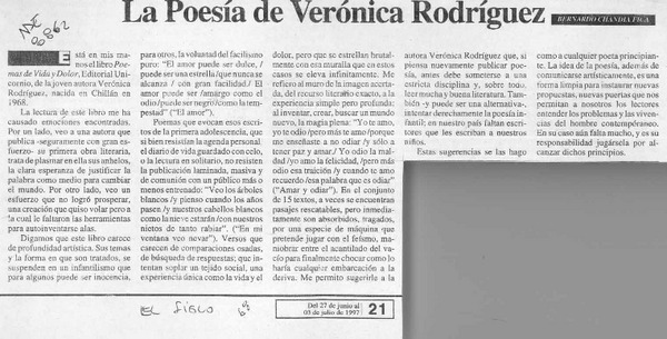 La poesía de Verónica Rodríguez