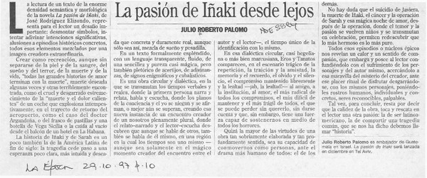 La pasión de Iñaki desde lejos  [artículo] Julio Roberto Palomo.