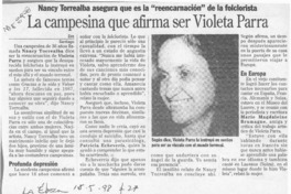 La Campesina que afirma ser Violeta Parra  [artículo].