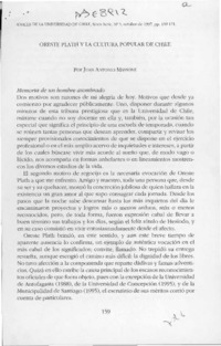 Oreste Plath y la cultura popular de Chile  [artículo] Juan Antonio Massone.