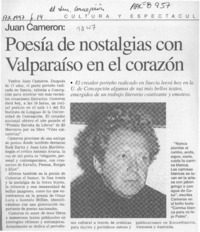 Poesía de nostalgias con Valparaíso en el corazón  [artículo].