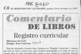 Registro curricular  [artículo] Carlos León Pezoa.