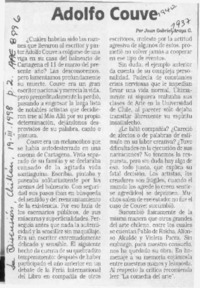 Adolfo Couve  [artículo] Juan Gabriel Araya G.