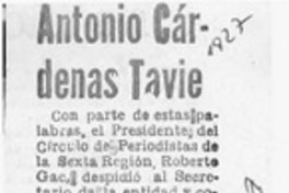 Antonio Cárdenas Tabies  [artículo].