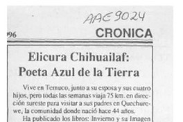 Elicura Chihuailaf, poeta azul de la tierra  [artículo] José Mansilla Contreras.