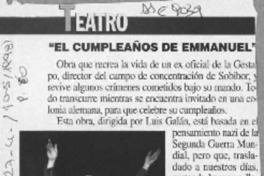 "El Cumpleaños de Emmanuel"  [artículo].