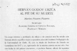 Hernán Godoy Urzúa al pie de su muerte  [artículo] Marino Pizarro Pizarro.