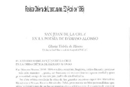San Juan de la Cruz en la poesía de Dámaso Alonso