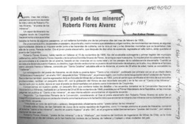 "El poeta de los mineros", Roberto Flores Alvarez  [artículo] Kadur Flores.