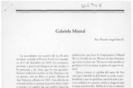 Gabriela Mistral  [artículo] Ramón Angel Jara H.
