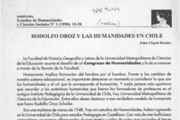 Rodolfo Oroz y las humanidades en Chile