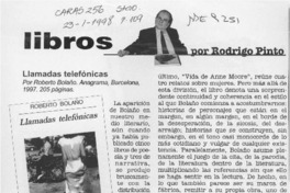 Llamadas telefónicas  [artículo] Rodrigo Pinto.