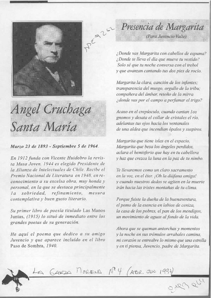 Angel Cruchaga Santa María  [artículo].