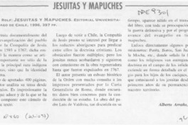 Jesuitas y mapuches  [artículo] Alberto Arraño.