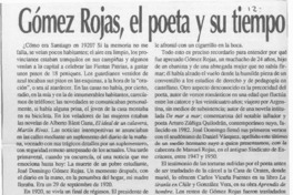 Gómez Rojas, el poeta y su tiempo  [artículo] Luis Merino Reyes.