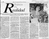 Pedazos de realidad  [artículo] Carolina Andonie Dracos.