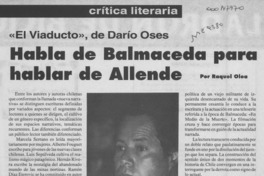 Hablar de Balmaceda para hablar de Allende