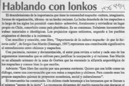 Hablando con lonkos  [artículo] Antonio J. Salgado.