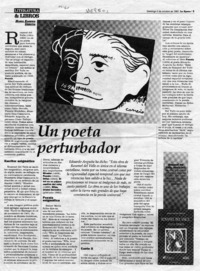Un poeta perturbador  [artículo] María Eugenia Urrutia.