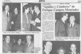 "Aguilas y cóndores" de Enrique Campos Menéndez  [artículo].