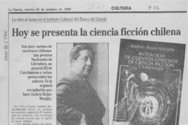 Hoy se presenta la ciencia ficción chilena  [artículo].