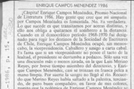 Enrique Campos Menéndez 1986  [artículo] Filebo.