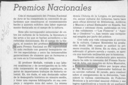 Premios Nacionales  [artículo].