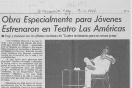 Obra especialmente para jóvenes estrenaron en Teatro Las Américas