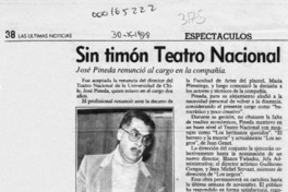 Sin timón Teatro Nacional  [artículo].
