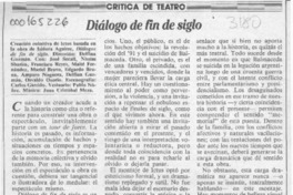 Diálogo de fin de siglo  [artículo] Luisa Ulibarri.