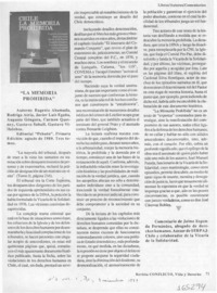 "La memoria prohibida"  [artículo] Jaime Esponda Fernández.