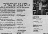 Un poema de Baltazar Castro