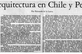 Arquitectura en Chile y Perú
