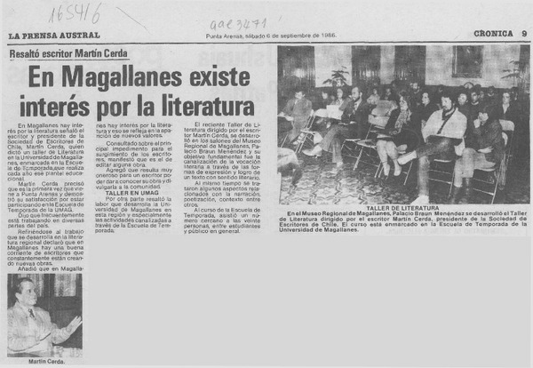 En Magallanes existe interés por la literatura