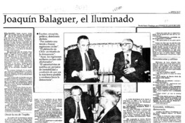 Joaquín Balaguer, el iluminado  [artículo] Enrique Lafourcade.