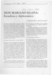 Don Mariano Egaña, estadista y diplomático