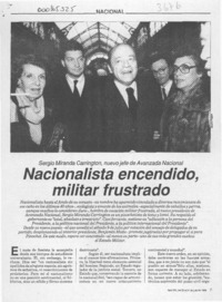 Nacionalista encendido, militar frustrado  [artículo] Rodrigo Moulián.