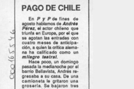 Pago de Chile  [artículo] Sergio Madrid.
