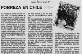 Pobreza en Chile  [artículo].