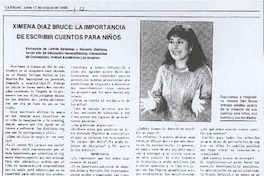 Ximena Díaz Bruce, la importancia de escribir cuentos para niños