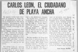 Carlos León, el hombre de Playa Ancha  [artículo] José Vargas Badilla.