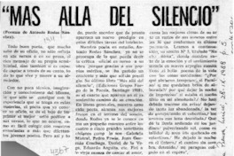 "Más allá del silencio"  [artículo] Miguel Angel Díaz A.