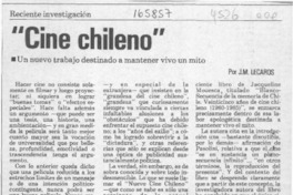 "Cine chileno"  [artículo] J. M. Lecaros.