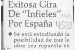 Exitosa gira de "Infieles" por España  [artículo].